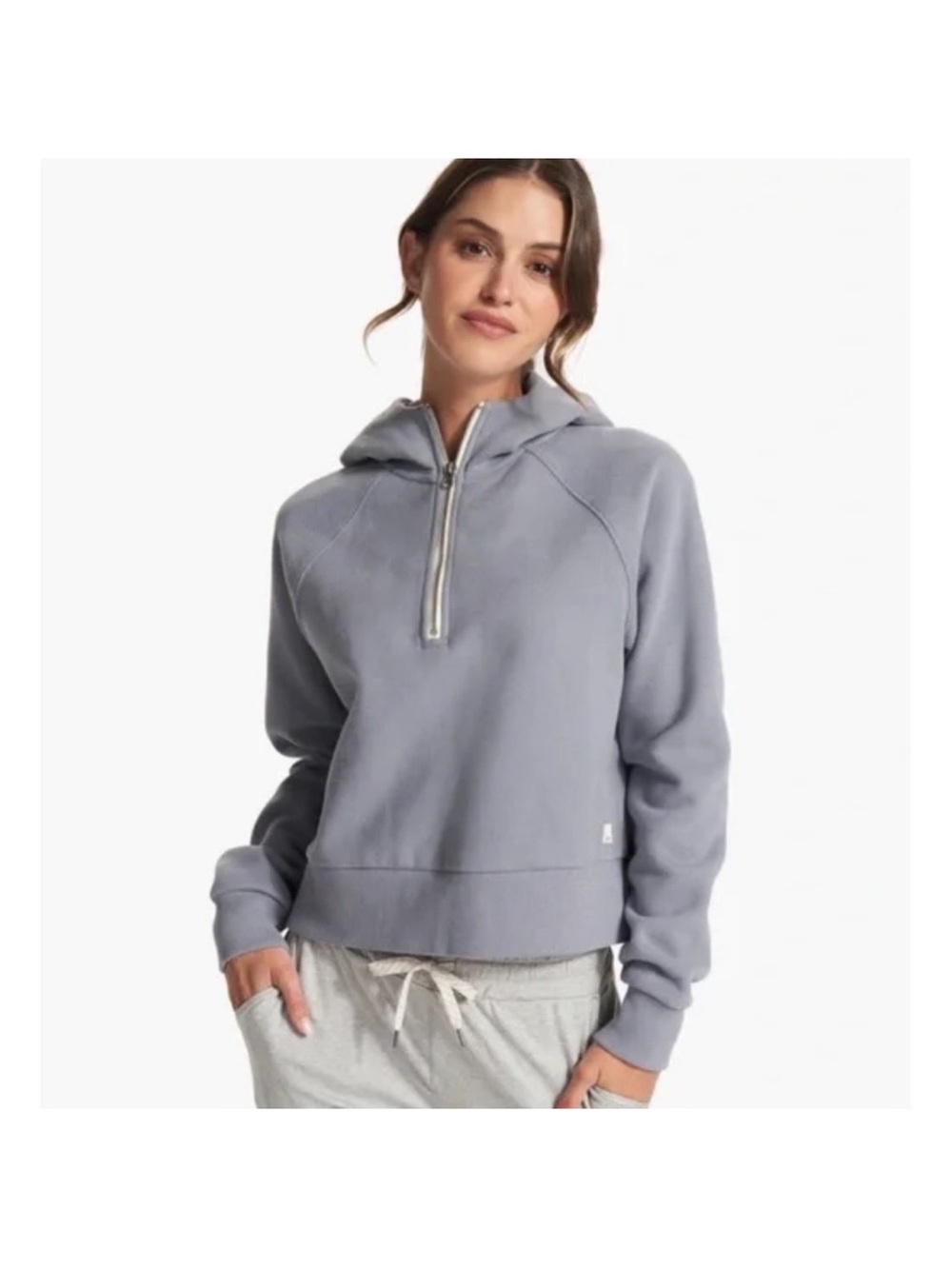 Vuori Restore Half Zip Hoodie in Blue Women's‎ Size XS